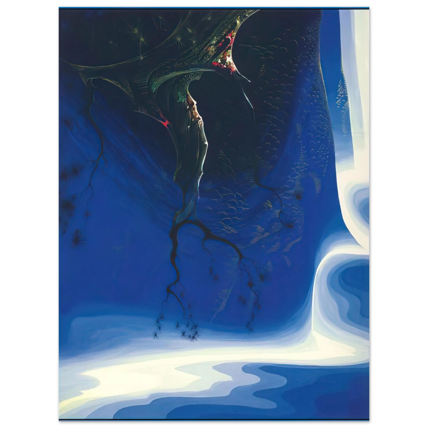 Eyvind Earle - Blue Purple Mist Fine Art Poster - Default Title