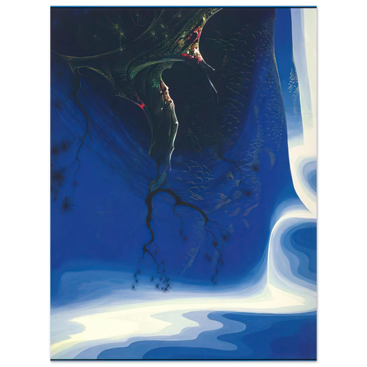 Eyvind Earle - Blue Purple Mist Fine Art Poster - Default Title