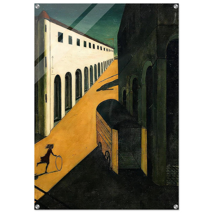 MYSTERY AND MELANCHOLY OF A STREET 1914 - Giorgio de Chirico Acrylic Print - 70x100 cm / 28x40″ inches | Giorgio de Chirico Wall Art | Giorgio de Chirico Prints
