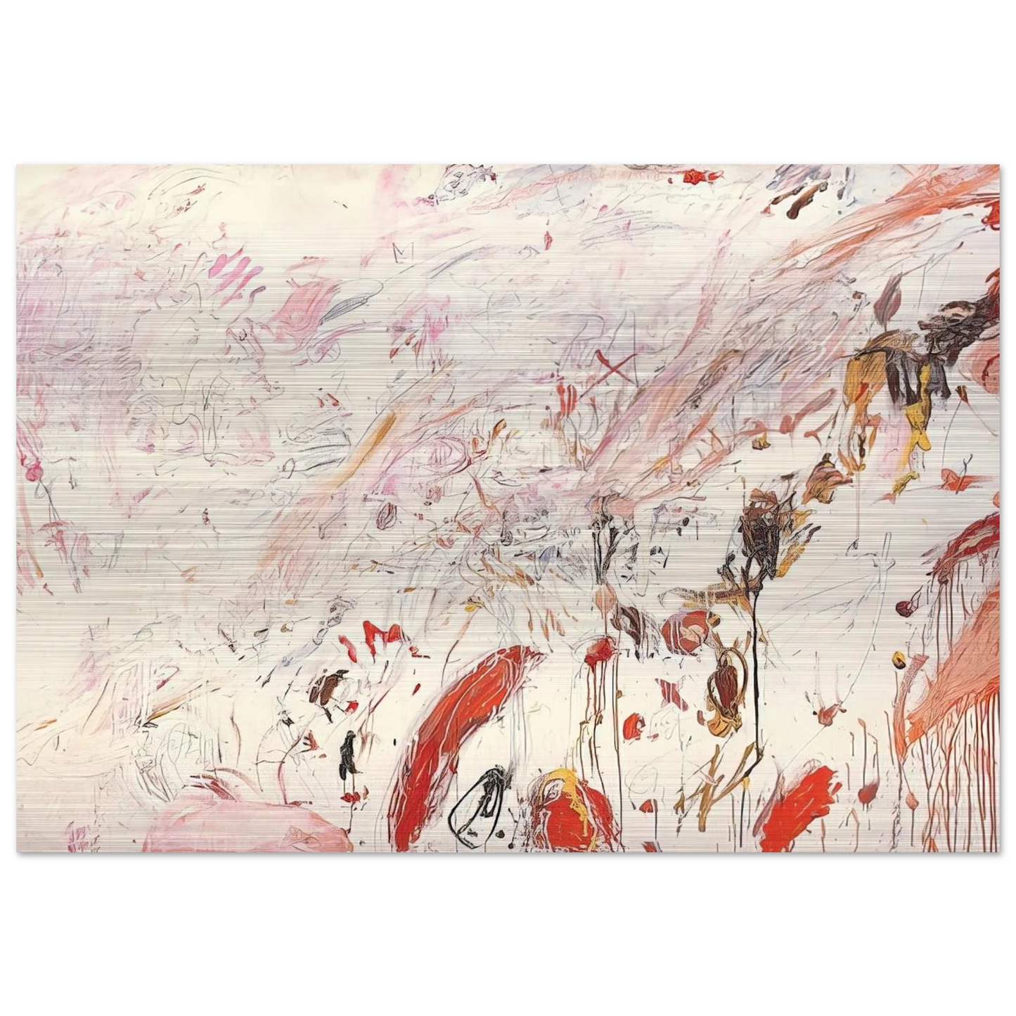 Ferragosto III - Cy Twombly Brushed Aluminum Print - 70x100 cm / 28x40 inches | Cy Twombly Aluminum Print | Cy Twombly Prints