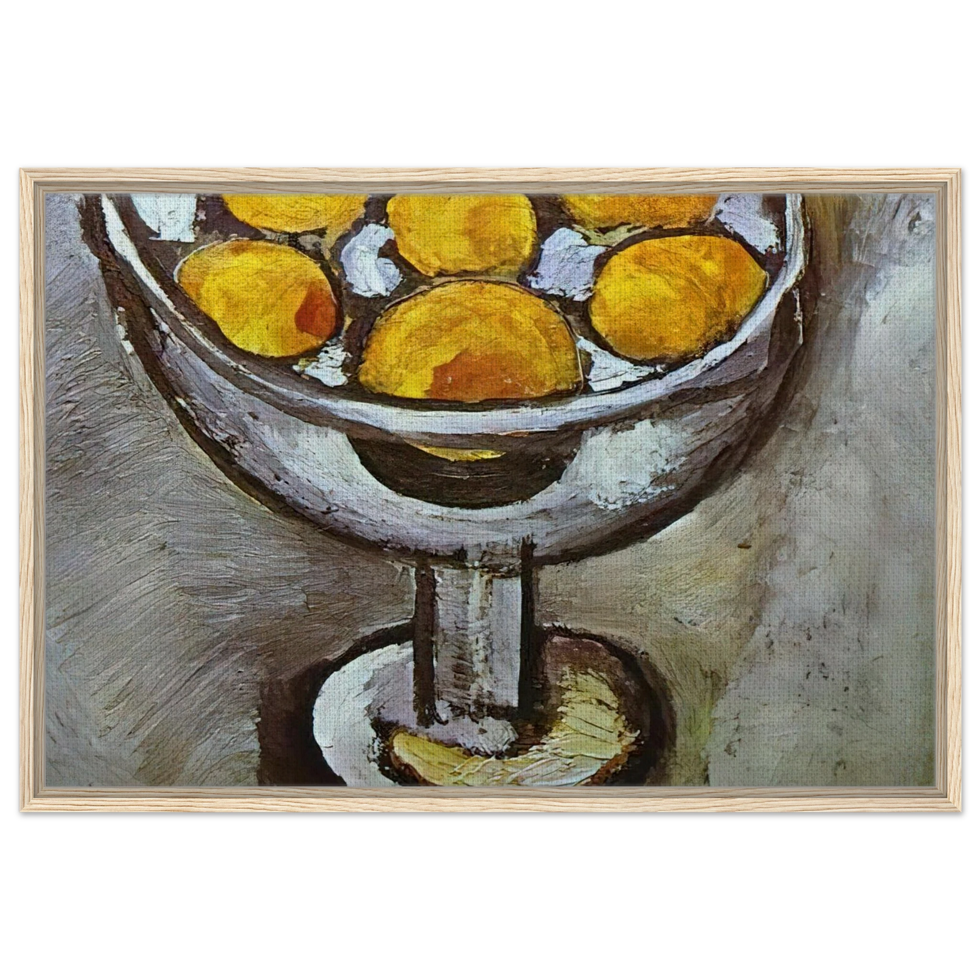 A VASE WITH ORANGES - Henri Matisse Framed Canvas Print - 60x90 cm / 24x36″ inches