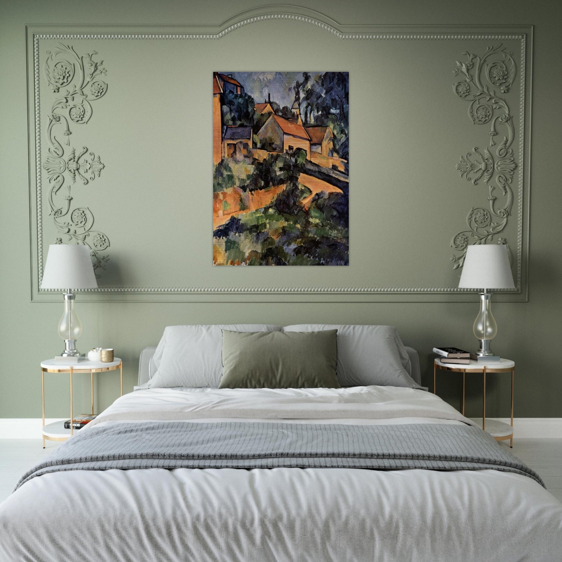 Turning Road at Montgeroult - Paul Cézanne Brushed Aluminum Print - 70x100 cm / 28x40 inches | Paul Cézanne Aluminum Print | Paul Cézanne Prints