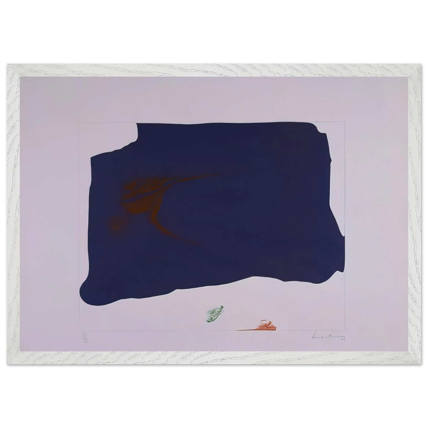 Helen Frankenthaler - Variation II on Mauve Corner - 1969 Wall art - 20x25 cm / 8x10 inches - Fine Art Poster - -