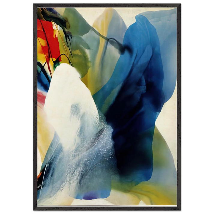 Phenomena Graced by Three - 1968 - Paul Jenkins 70x100 cm / 28x40 inches Framed Art Print – Black Wooden Frame