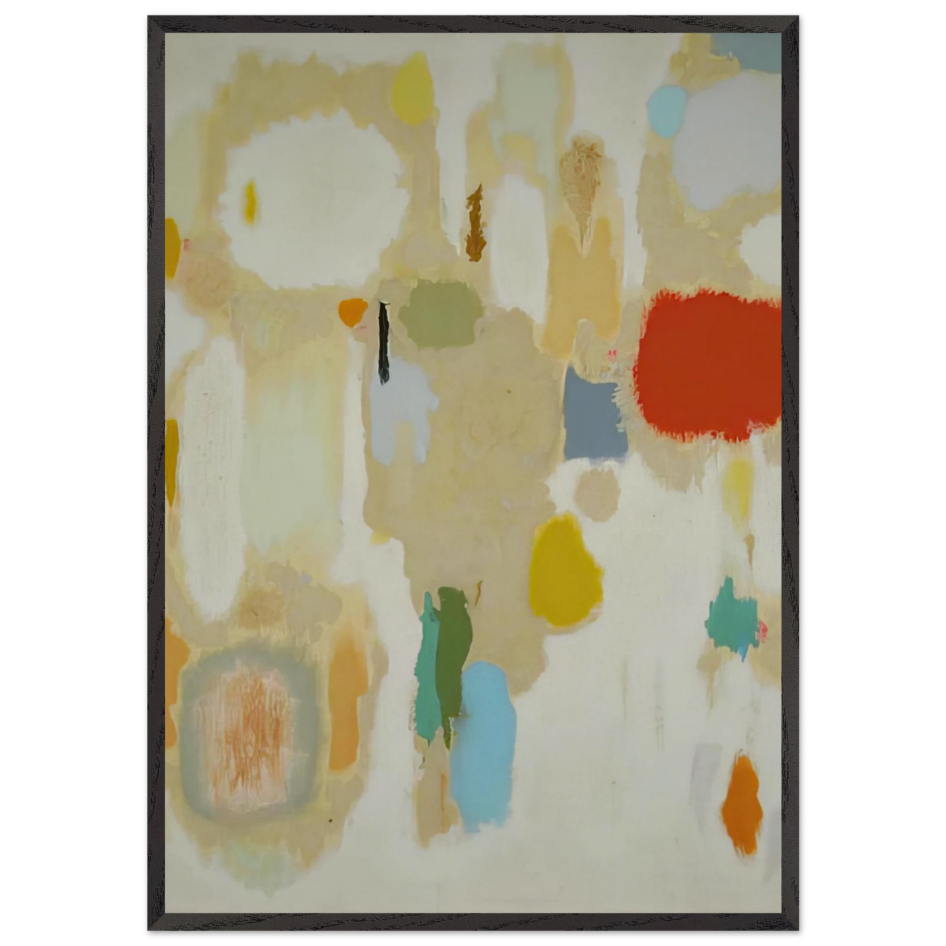 Contemplations on Geraniums - 1952 - John Ferren Framed Art Print – Black Wooden Frame - Default Title - -Framed Art Print