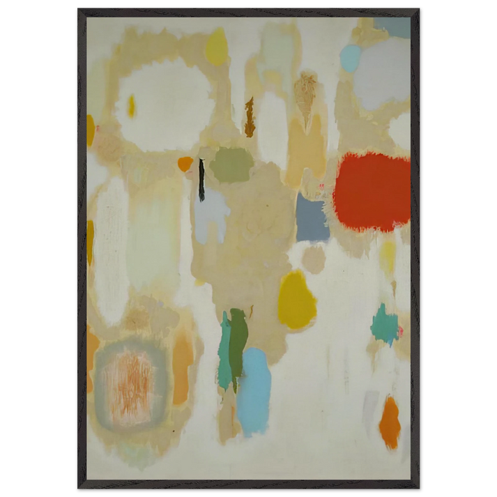 Contemplations on Geraniums - 1952 - John Ferren 70x100 cm / 28x40 inches Framed Art Print – Black Wooden Frame