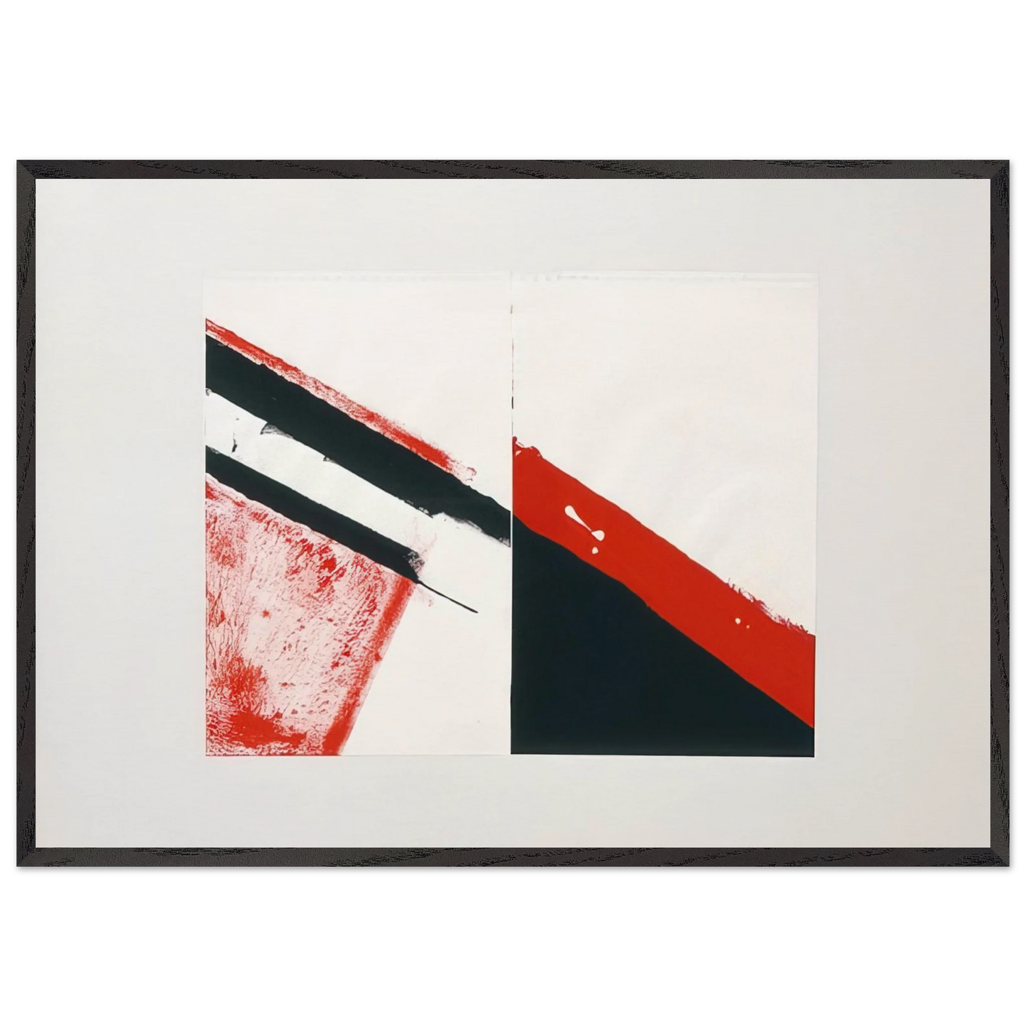 WHO KNOWS THE BEGINNING AND WHO KNOWS THE END I 1976 - Blinky Palermo 70x100 cm / 28x40 inches Framed Art Print – Black Wooden Frame