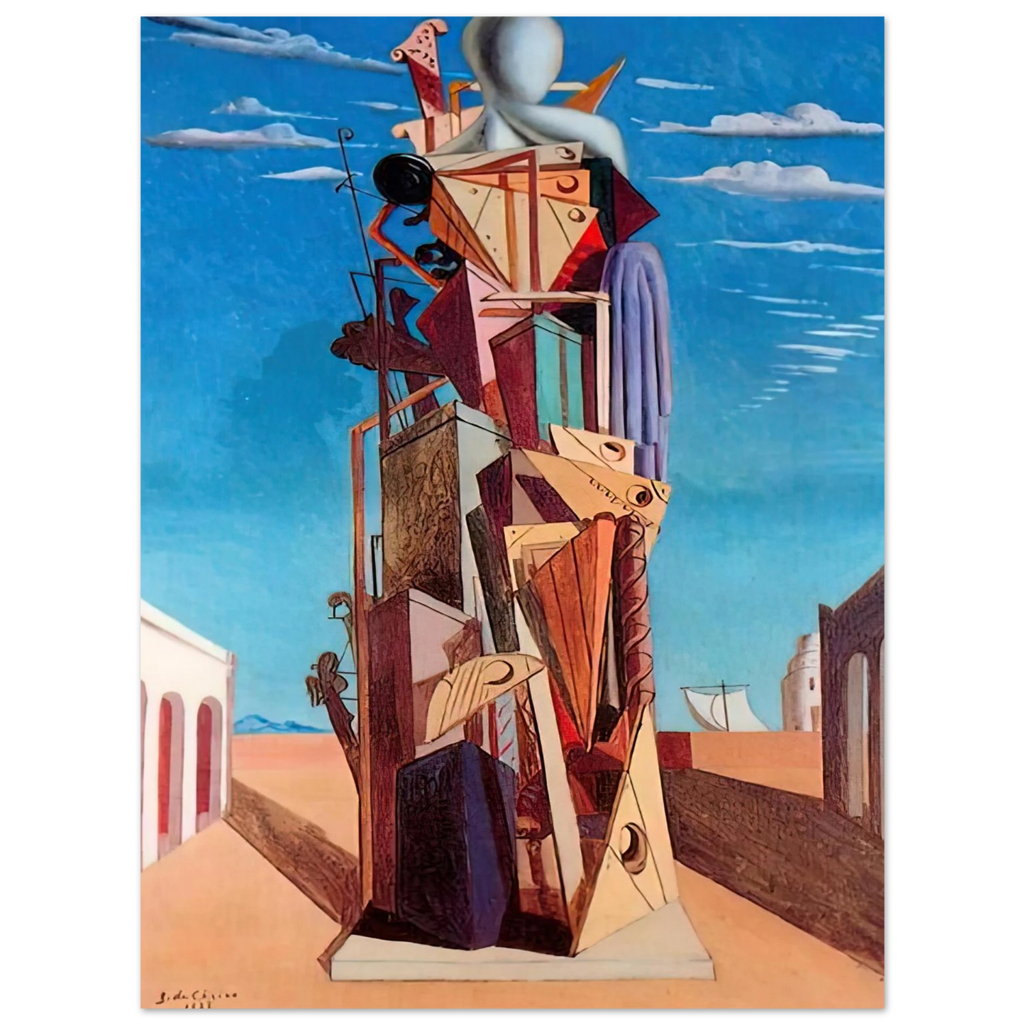 Giorgio de Chirico - THE GREAT MACHINE 1925 Fine Art Poster - Default Title