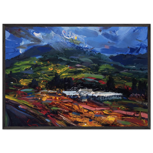 Untitled - Abstract Expressionism Neo-Expressionism - Gebre Kristos Desta Framed Art Print – Black Wooden Frame - Default Title - -Framed Art Print