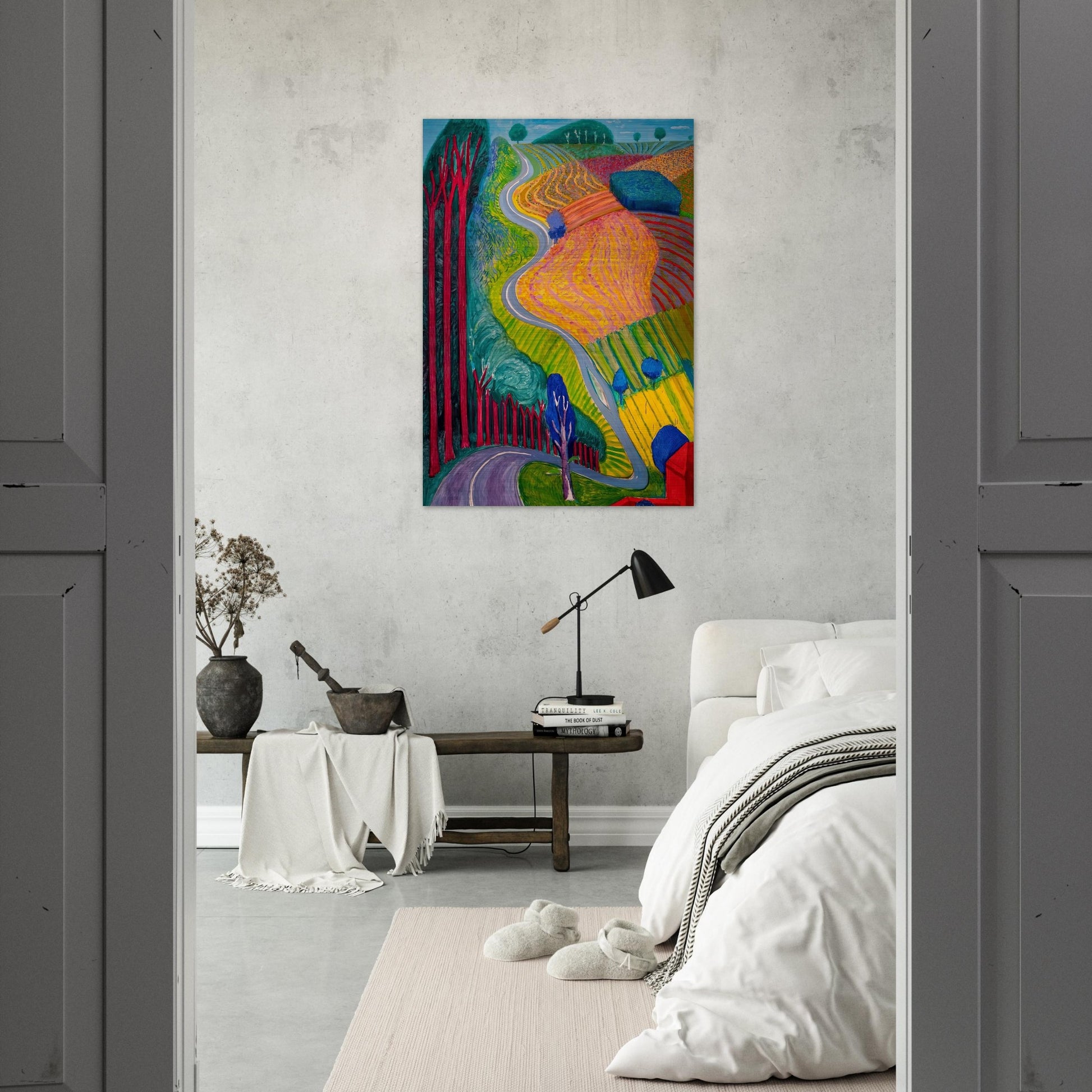 David Hockney - David Hockney Brushed Aluminum Print - 70x100 cm / 28x40 inches | David Hockney Aluminum Print | David Hockney Prints