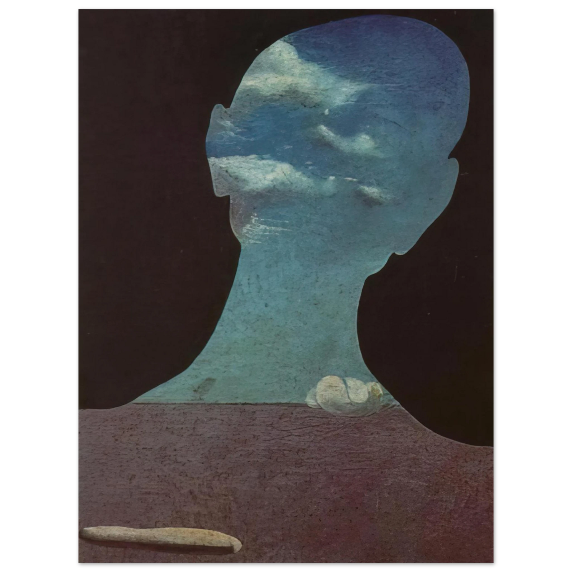 Salvador Dali - MAN WITH HIS HEAD FULL OF CLOUDS Fine Art Poster - Default Title