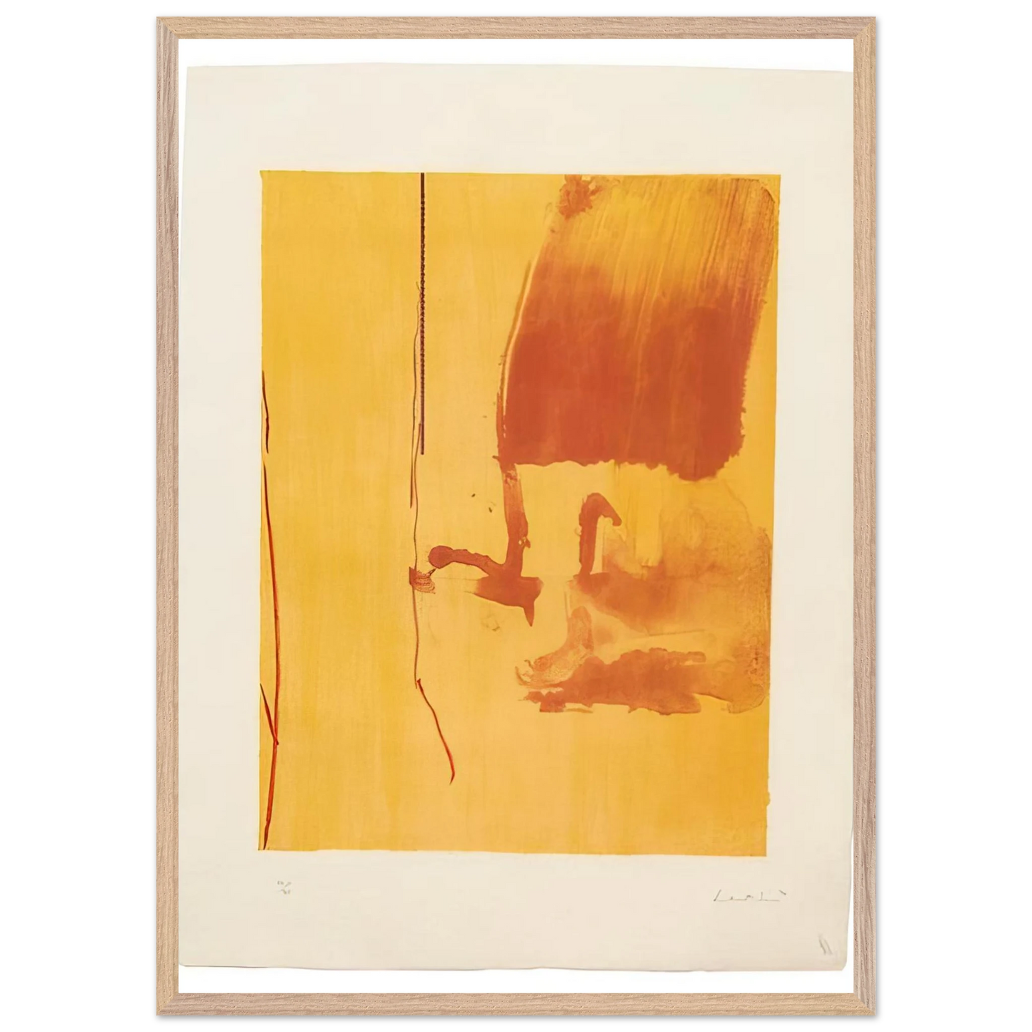 Helen Frankenthaler - Harvest - 1976 Wall art - 45x60 cm / 18x24 inches - Premium Wooden Framed Poster With Fine Art Paper - White frame