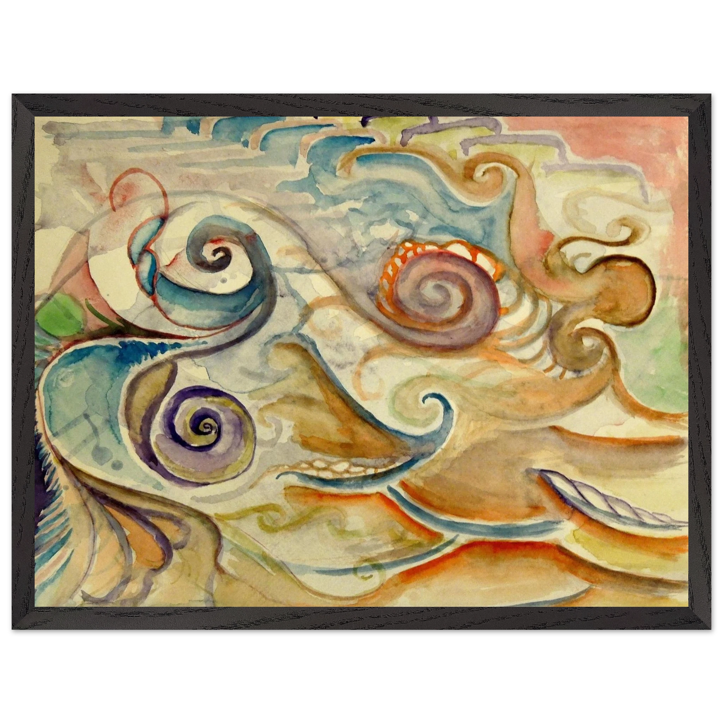 Walter Inglis Anderson - Walter Anderson Wall art - 28x43  cm / XL (11x17 Inches) - Premium Wooden Framed Poster With Fine Art Paper - Black frame