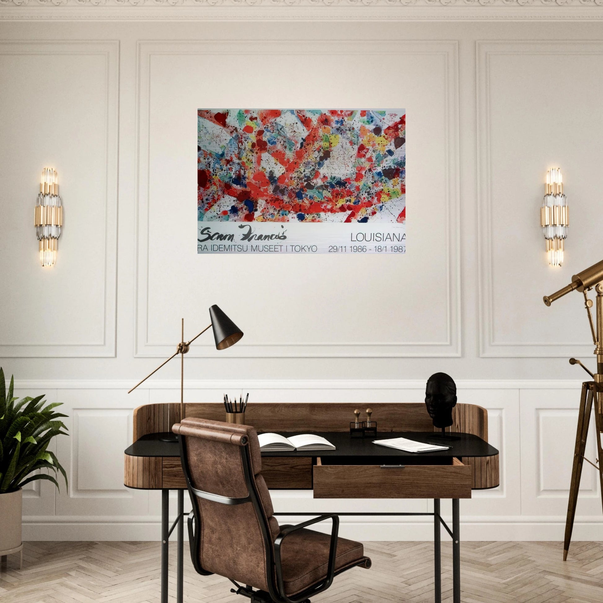 Polar Red - Sam Francis Brushed Aluminum Print - 70x100 cm / 28x40 inches | Sam Francis Aluminum Print | Sam Francis Prints