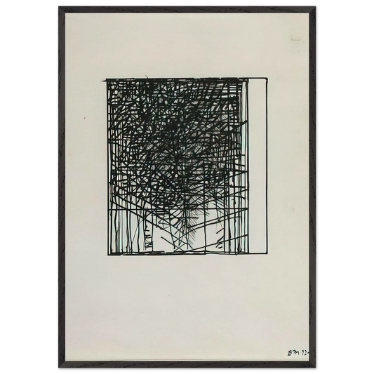Suicide Note - 1973 - Brice Marden Framed Art Print – Black Wooden Frame - Default Title - -Framed Art Print