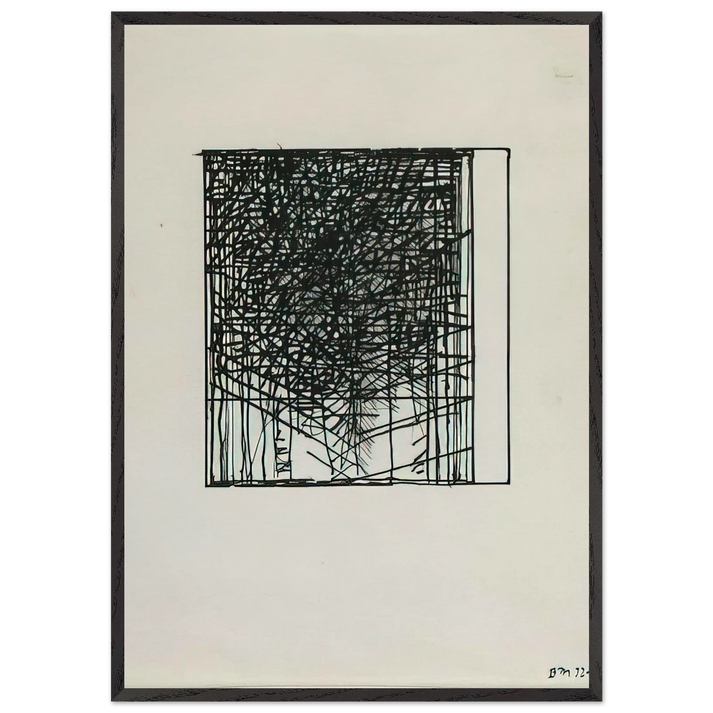 Suicide Note - 1973 - Brice Marden 70x100 cm / 28x40 inches Framed Art Print – Black Wooden Frame