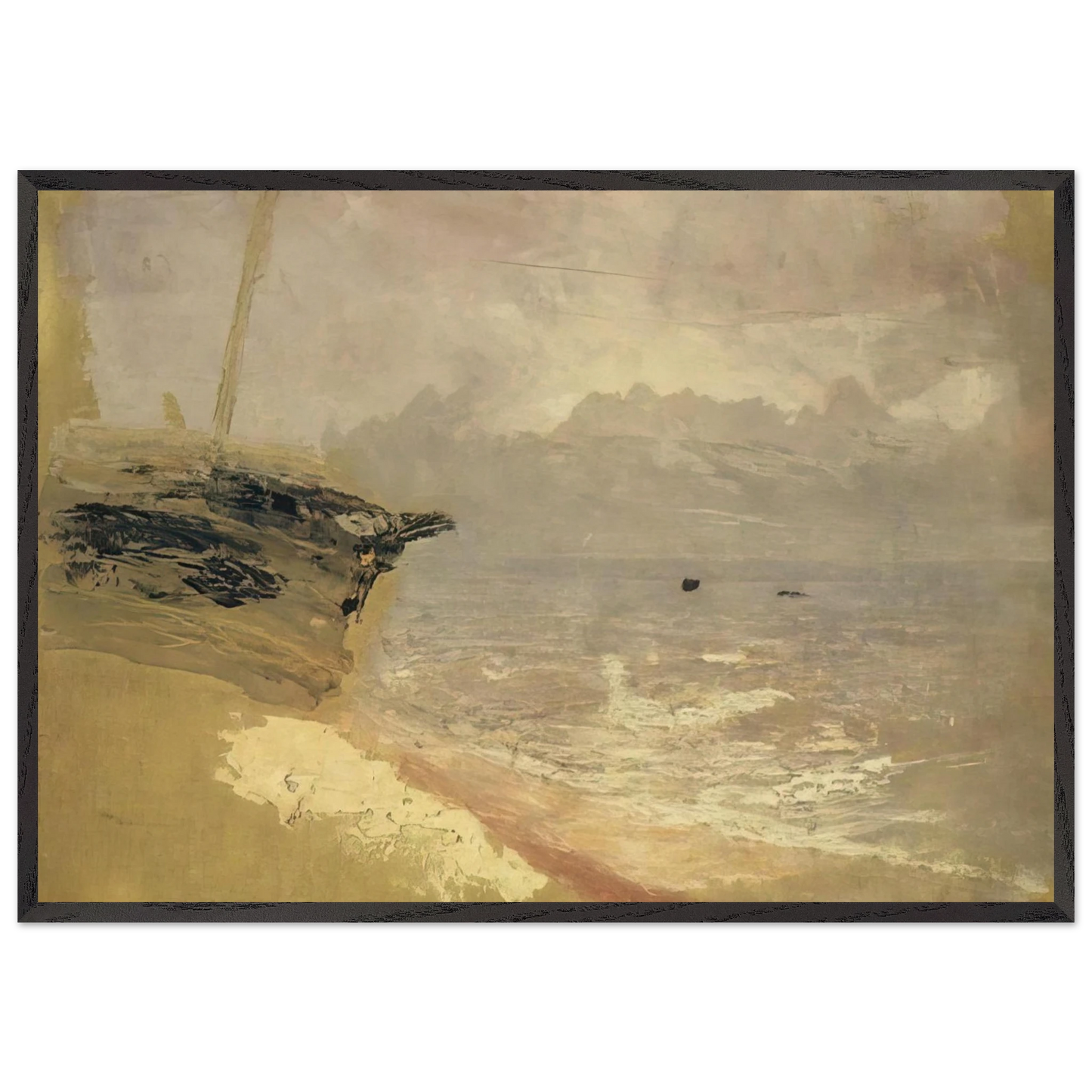 Sea Gloomy Day - Arkhyp Kuindzhi Framed Art Print – Black Wooden Frame - Default Title - -Framed Art Print
