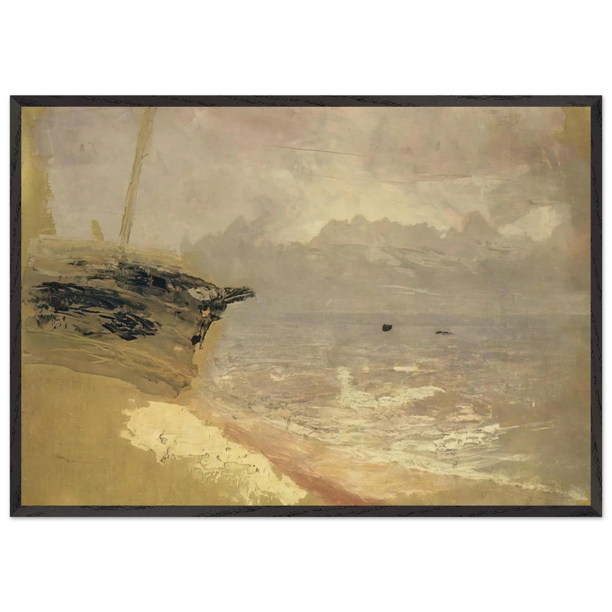 Sea Gloomy Day - Arkhyp Kuindzhi Framed Art Print – Black Wooden Frame - Default Title - -Framed Art Print