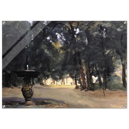 Villa Torlonia Fountain - John Singer Sargent Acrylic Print - 70x100 cm / 28x40″ inches