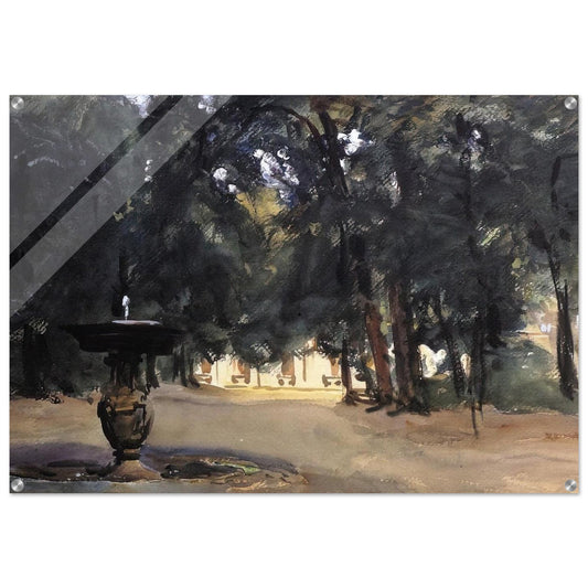 Villa Torlonia Fountain - John Singer Sargent Acrylic Print - 70x100 cm / 28x40″ inches