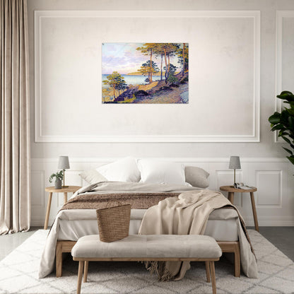 THE POINTE ST PIERRE AT ST TROPEZ 1896 - Theo van Rysselberghe Acrylic Print - 70x100 cm / 28x40″ inches | Theo van Rysselberghe Wall Art | Theo van Rysselberghe Prints