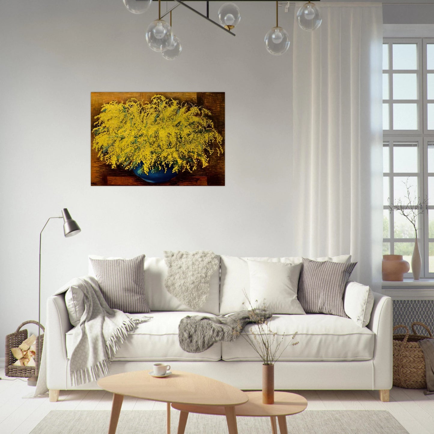 MIMOSAS 1939 - Moise Kisling Brushed Aluminum Print - 70x100 cm / 28x40 inches | Moise Kisling Aluminum Print | Moise Kisling Prints