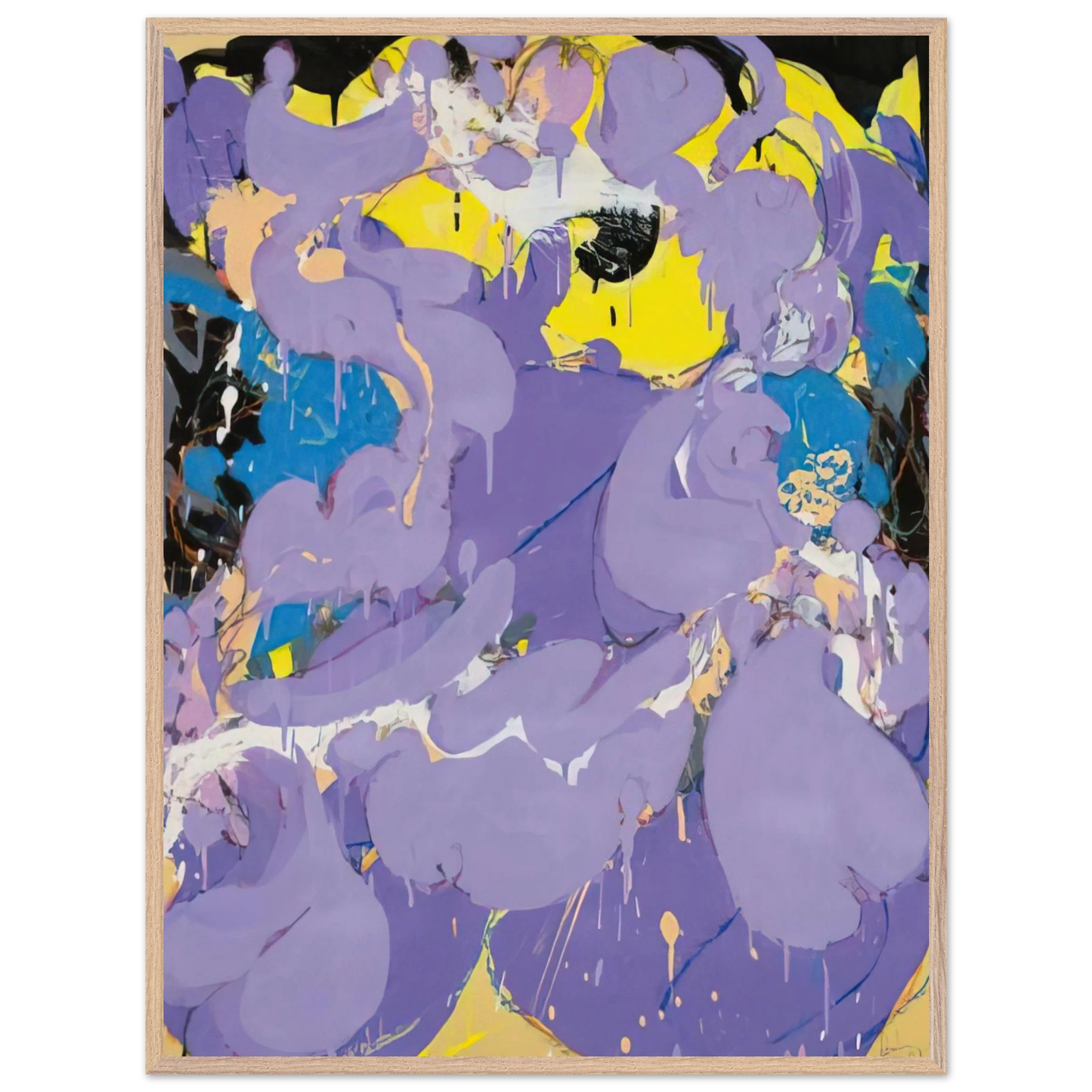 Helen Frankenthaler - Untitled - 1978 Wall art - 45x60 cm / 18x24 inches - Premium Wooden Framed Poster With Fine Art Paper - White frame