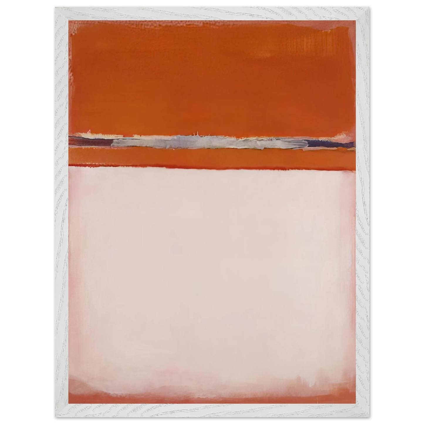 Mark Rothko - No.18 - 1951 Wall Art - 60x80 cm / 24x32 inches - Premium Wooden Framed Poster With Fine Art Paper - White frame