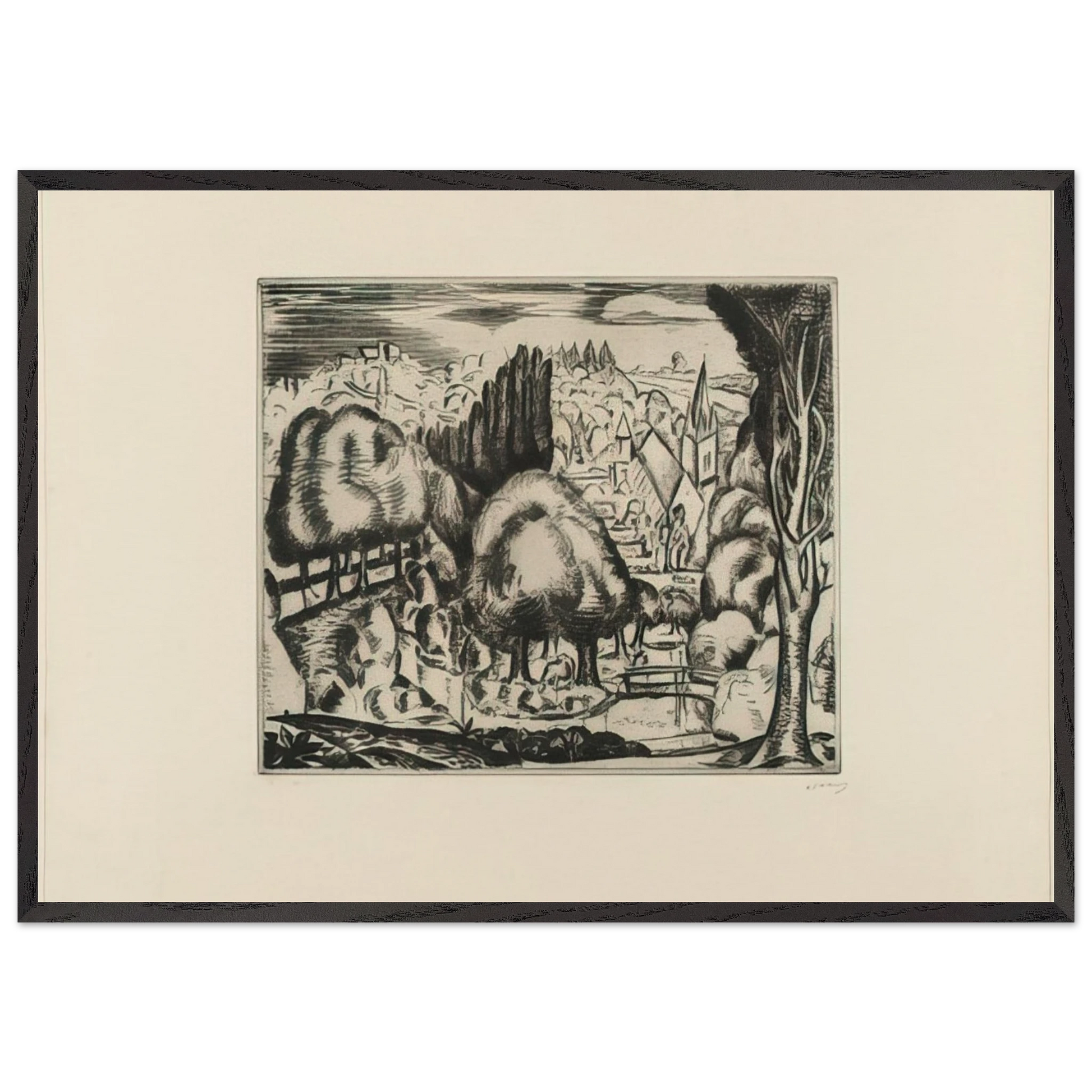 LANDSCAPE 1907 2 - Andre Derain Framed Art Print – Black Wooden Frame - Default Title - -Framed Art Print