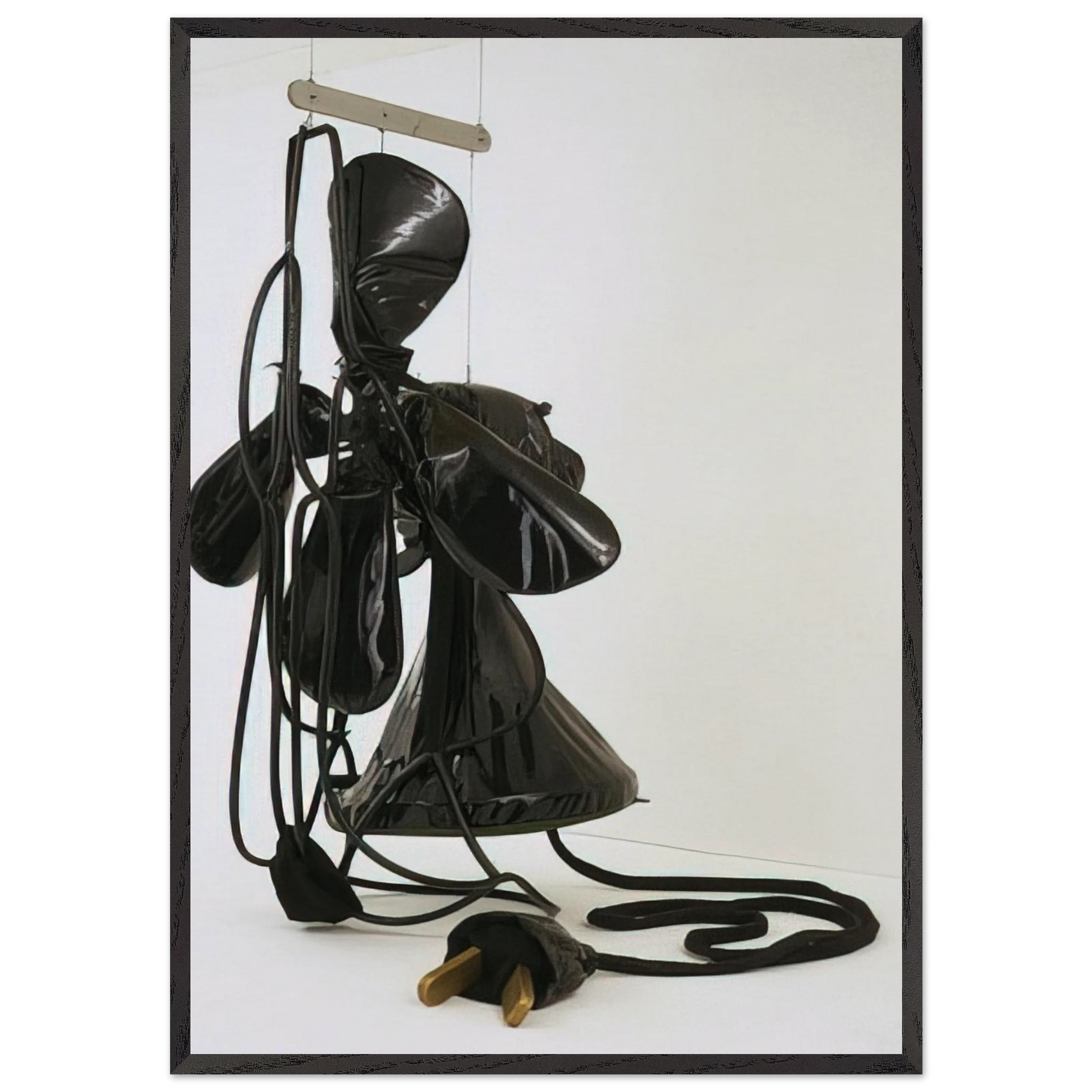 GIANT SOFT FAN 1967 - Claes Oldenburg Framed Art Print – Black Wooden Frame - Default Title - -Framed Art Print