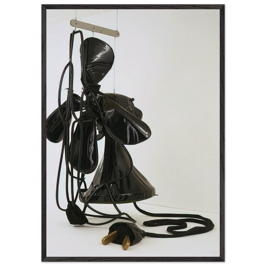 GIANT SOFT FAN 1967 - Claes Oldenburg Framed Art Print – Black Wooden Frame - Default Title - -Framed Art Print