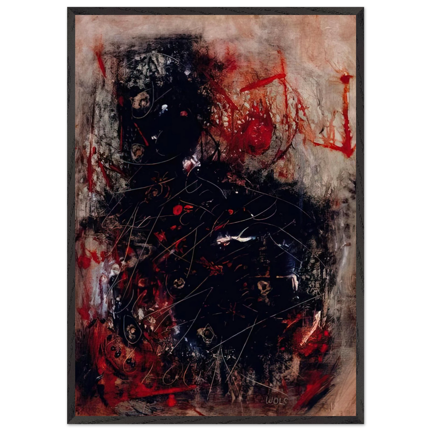 Oui oui oui - 1947 - Wols Framed Art Print – Black Wooden Frame - Default Title - -Framed Art Print