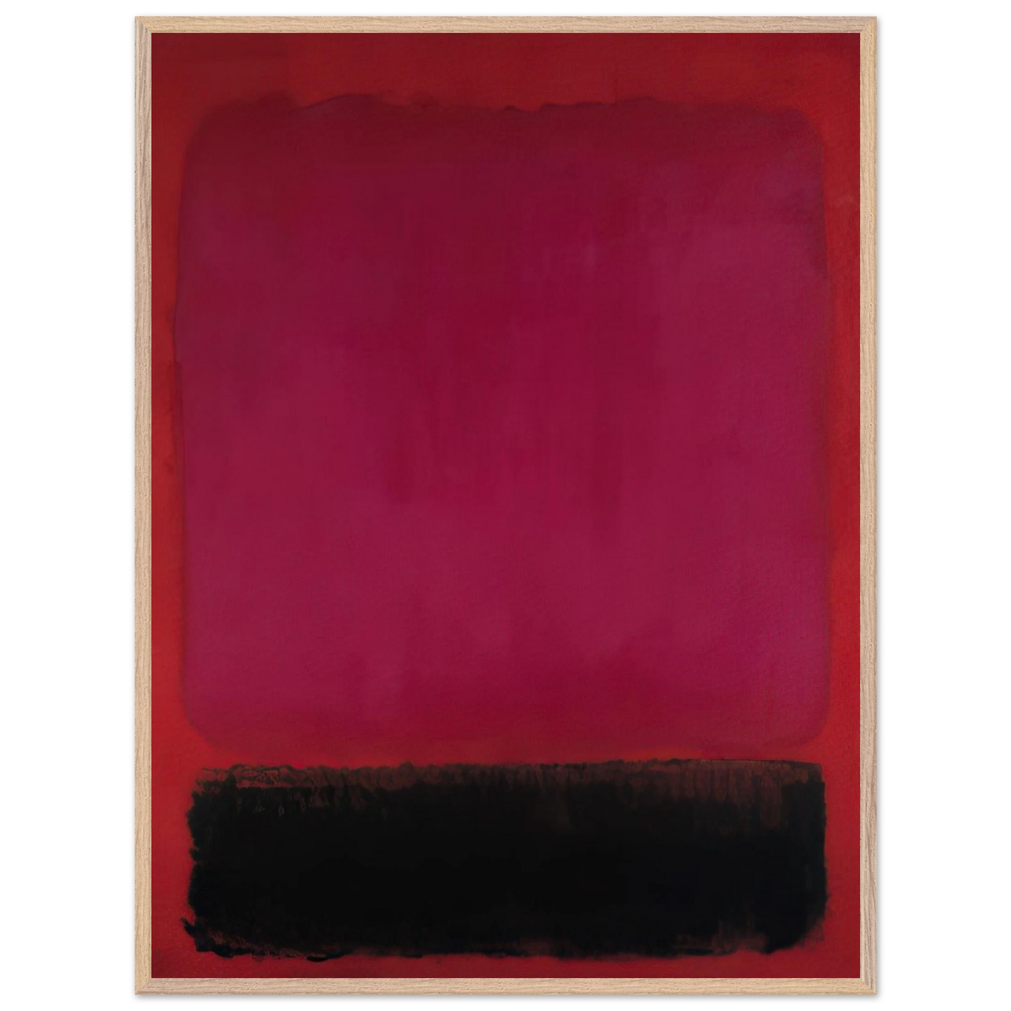 Helen Frankenthaler - Untitled - 1967 Wall art - 28x43  cm / XL (11x17 inches) - Premium Wooden Framed Poster With Fine Art Paper - White frame