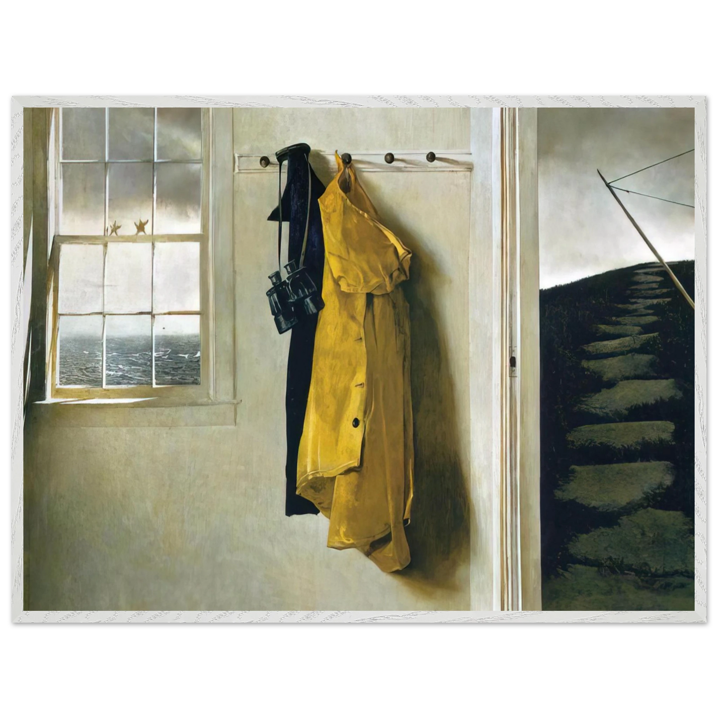Andrew Wyeth - SQUALL Wall Art - 30x40 cm / 12x16 inches - Premium Wooden Framed Poster With Fine Art Paper - Wood frame