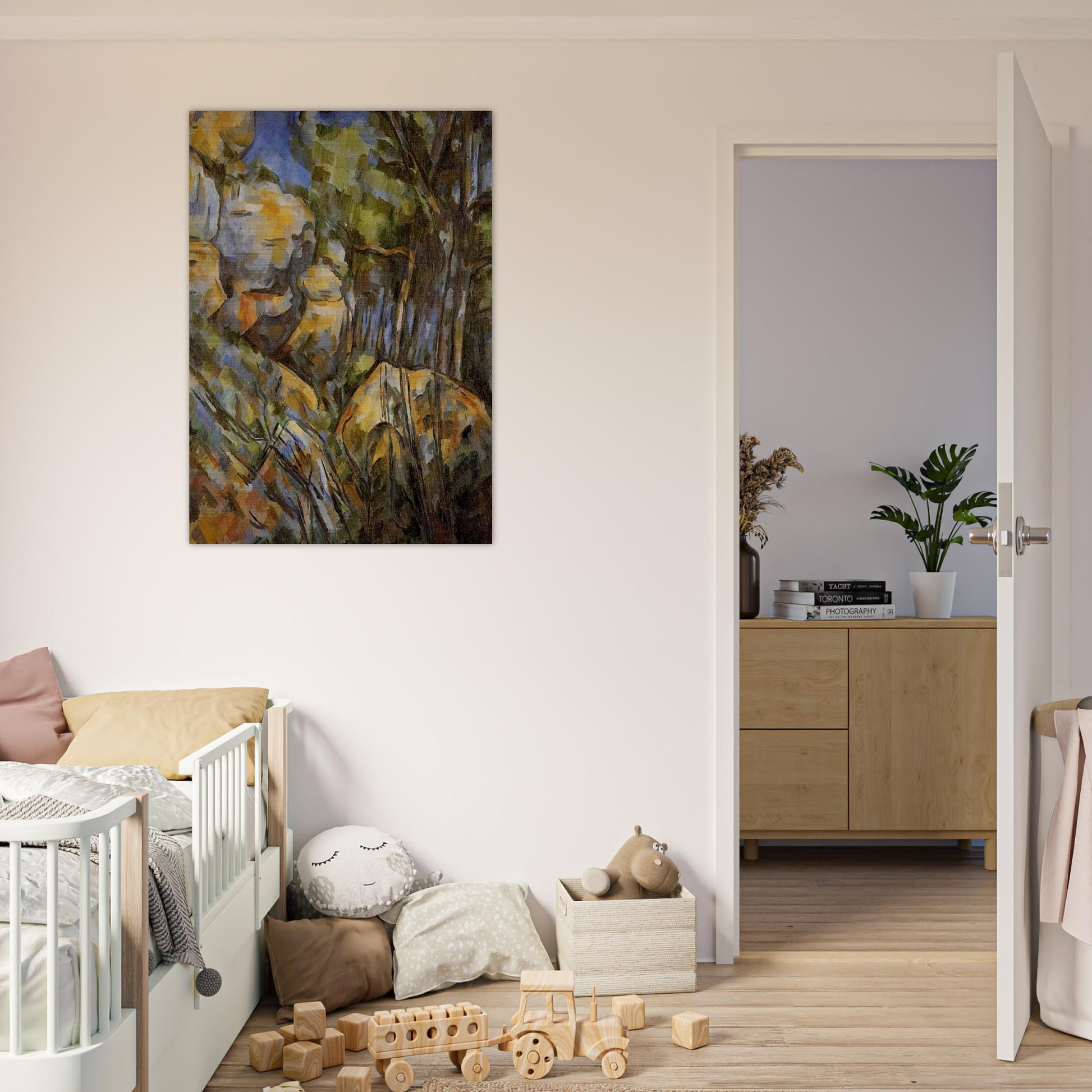 Rocks near the Caves below the Chateau Noir - Paul Cézanne Brushed Aluminum Print - 70x100 cm / 28x40 inches | Paul Cézanne Aluminum Print | Paul Cézanne Prints
