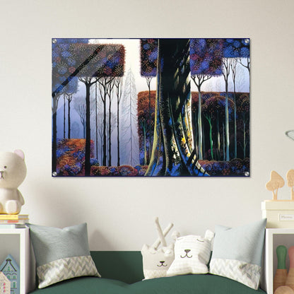 Ancient Forest - Eyvind Earle Acrylic Print - 70x100 cm / 28x40″ inches | Eyvind Earle Wall Art | Eyvind Earle Prints
