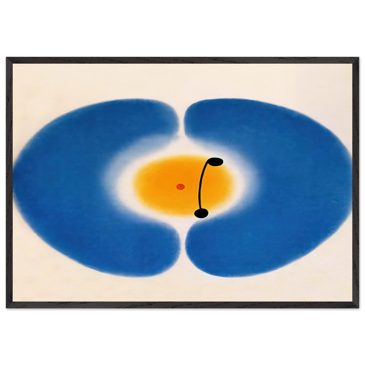 BLUE MANDALA 1978 - Victor Pasmore Framed Art Print – Black Wooden Frame - Default Title - -Framed Art Print