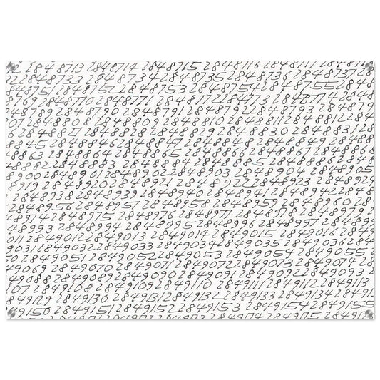 19651 - ∞, Detail - Conceptual Art - Roman Opalka Acrylic Print - 70x100 cm / 28x40″ inches