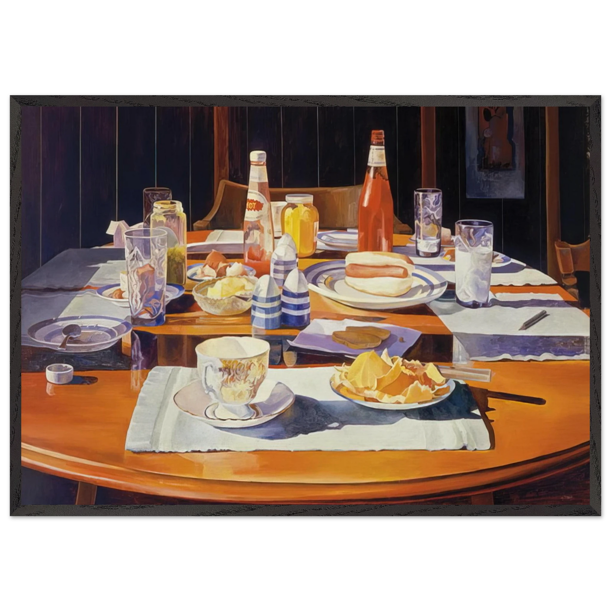 Supper Table - 1969 - Mary Pratt Framed Art Print – Black Wooden Frame - Default Title - -Framed Art Print