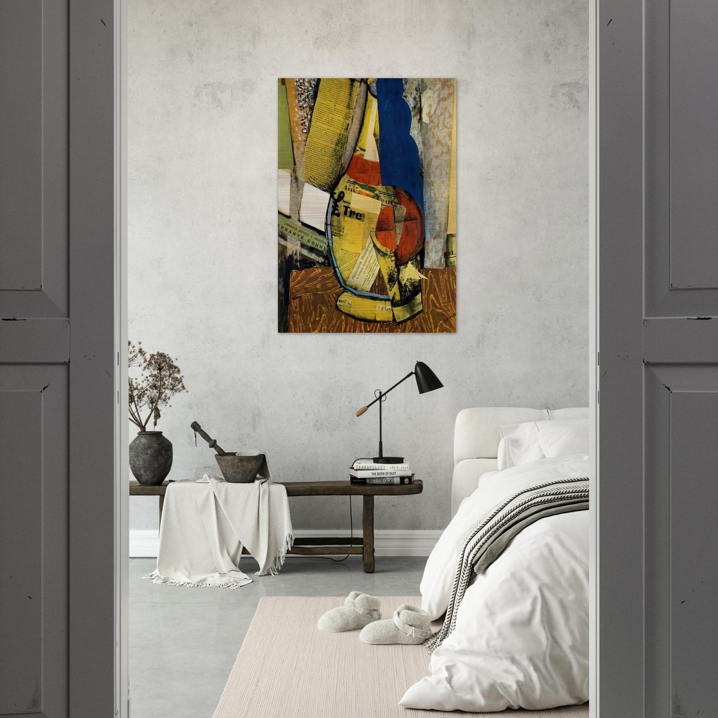 FIASCO E BICCHIERE - Carlo Carra Brushed Aluminum Print - 70x100 cm / 28x40 inches | Carlo Carra Aluminum Print | Carlo Carra Prints