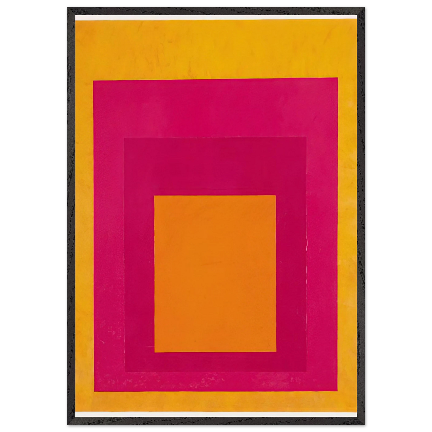 HOMAGE TO THE SQUARE LA TEHUANA 1951 - Josef Albers Framed Art Print – Black Wooden Frame - Default Title - -Framed Art Print