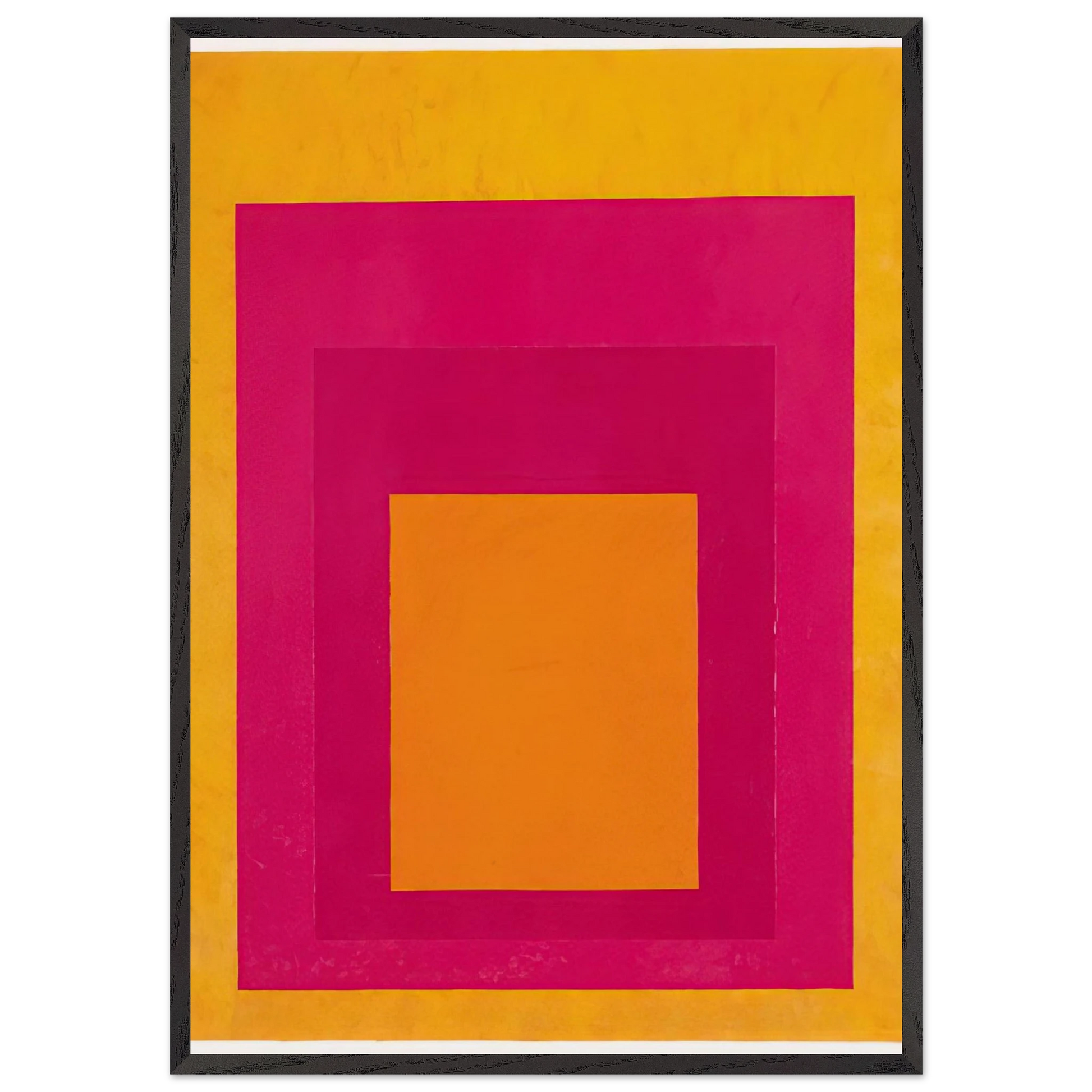 HOMAGE TO THE SQUARE LA TEHUANA 1951 - Josef Albers Framed Art Print – Black Wooden Frame - Default Title - -Framed Art Print