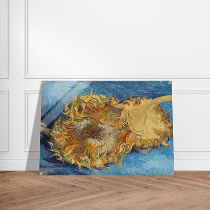 Still Life with Two Sunflowers - Vincent van Gogh Acrylic Print - 70x100 cm / 28x40″ inches