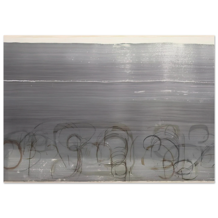 New River Watercolor, Series IV, No. 6 - 1988 - John Cage Brushed Aluminum Print - 70x100 cm / 28x40 inches | John Cage Aluminum Print | John Cage Prints