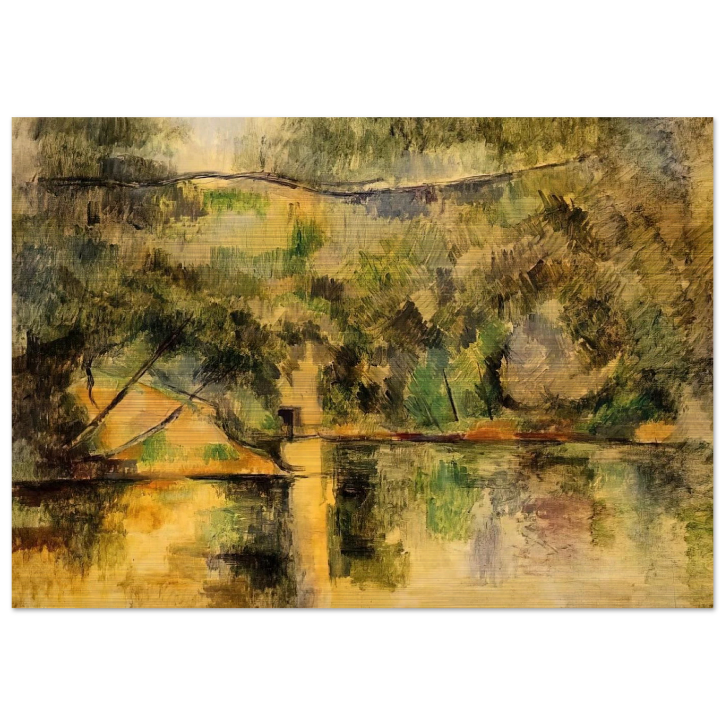 Reflections in the Water - Paul Cézanne Brushed Aluminum Print - 70x100 cm / 28x40 inches | Paul Cézanne Aluminum Print | Paul Cézanne Prints