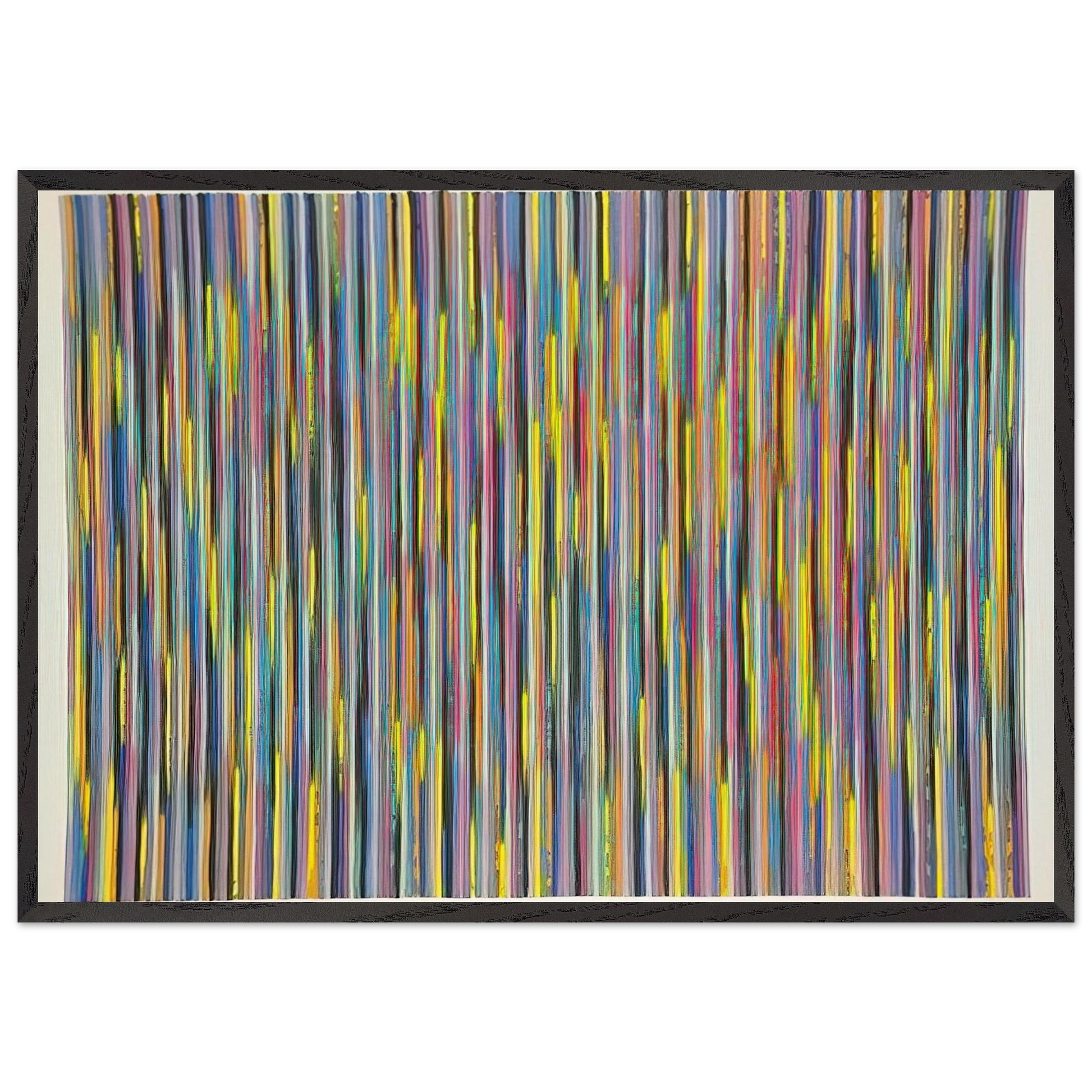 Joy Ride - 1981 - Gene Davis Framed Art Print – Black Wooden Frame - Default Title - -Framed Art Print