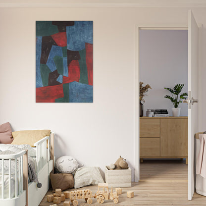 Composition abstraite - 1958 - Serge Poliakoff Brushed Aluminum Print - 70x100 cm / 28x40 inches | Serge Poliakoff Aluminum Print | Serge Poliakoff Prints