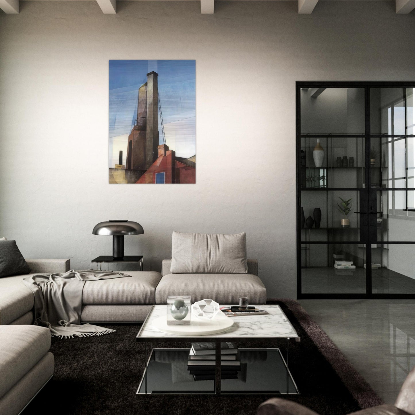 Aucassin and Nicolette - 1921 - Charles Demuth Brushed Aluminum Print - 70x100 cm / 28x40 inches | Charles Demuth Aluminum Print | Charles Demuth Prints