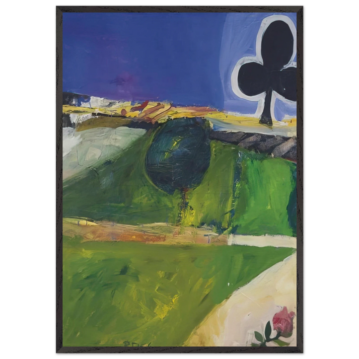 Landscape with Figure - Richard Diebenkorn 70x100 cm / 28x40 inches Framed Art Print – Black Wooden Frame