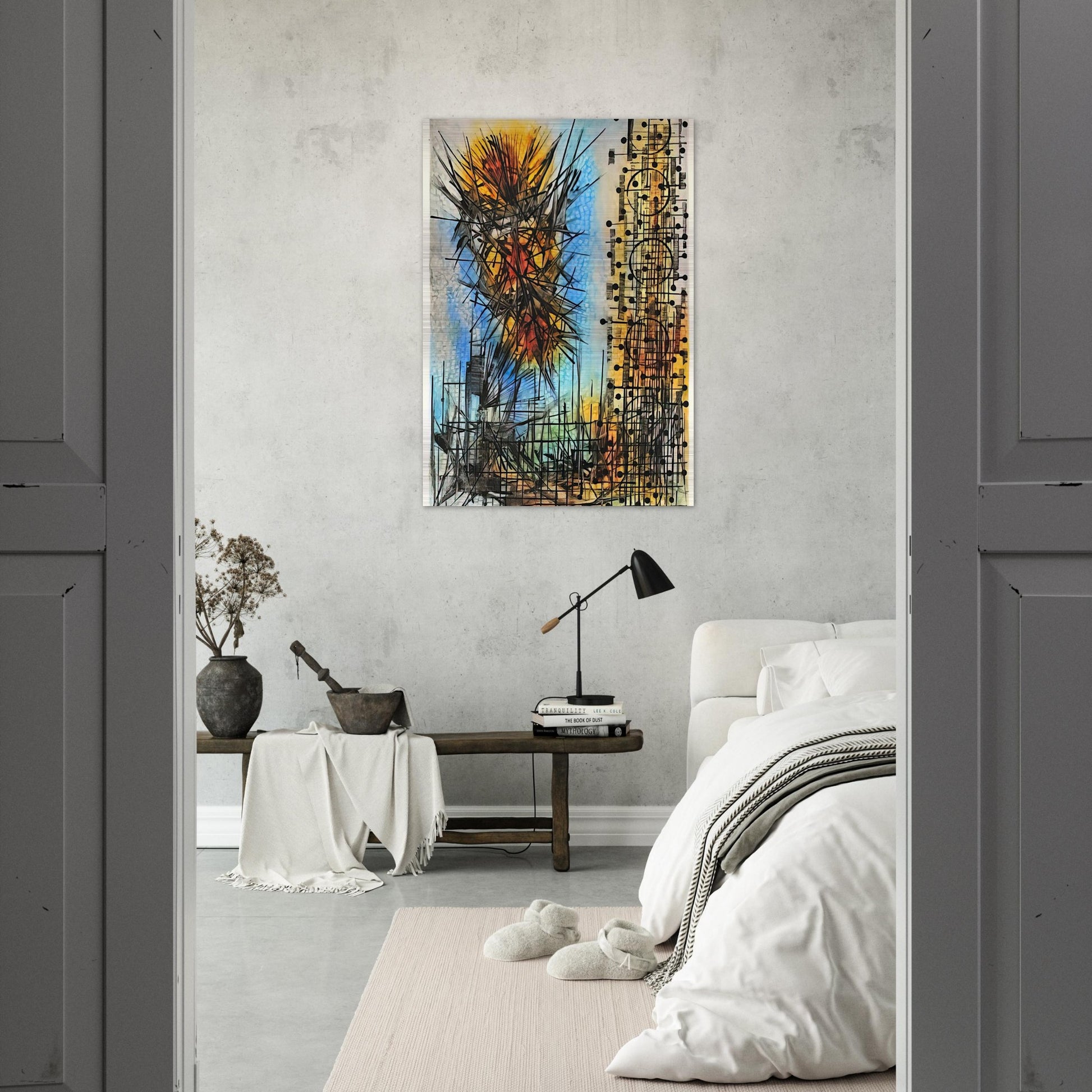 Observation VII - 1965 - Jimmy Ernst Brushed Aluminum Print - 70x100 cm / 28x40 inches | Jimmy Ernst Aluminum Print | Jimmy Ernst Prints